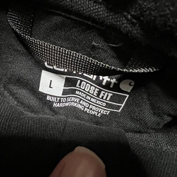 Carhartt Sweatshirt Mens Large Loose Fit Half Zip Workwear - Picture 6 of 7